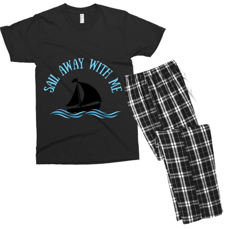 Sail Away With Me - White Men's T-shirt Pajama Set | Artistshot