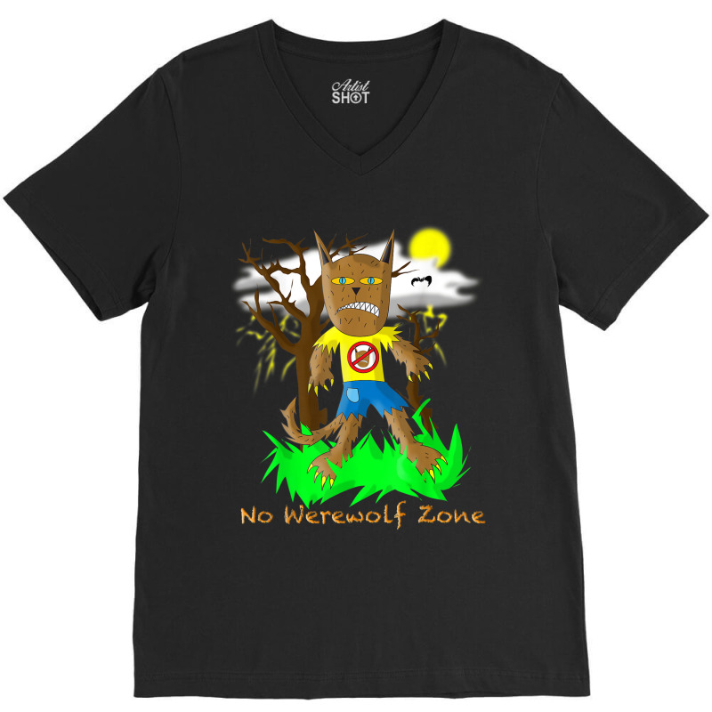 No Werewolf Zone By Doomaflotchy Jr. V-Neck Tee by KaseyReyes | Artistshot