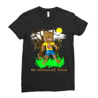 No Werewolf Zone By Doomaflotchy Jr. Ladies Fitted T-shirt | Artistshot