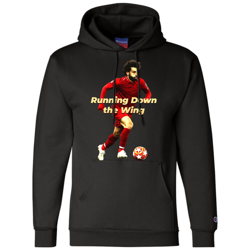 Mo Salah Running Down The Wing Classic Champion Hoodie | Artistshot