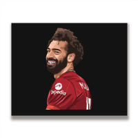 Mo Salah The Red Classic Metal Print Horizontal | Artistshot