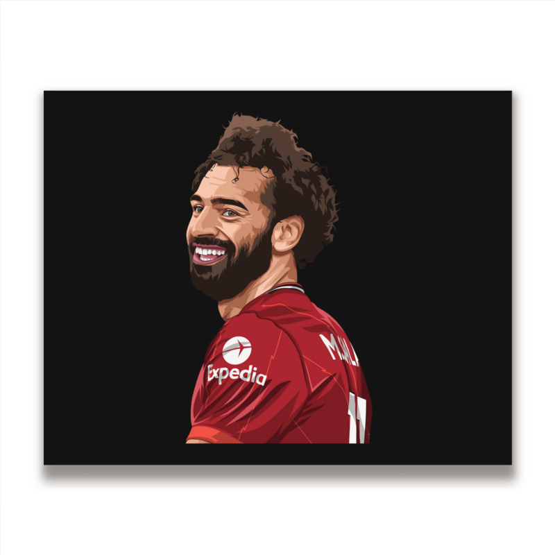 Mo Salah The Red Classic Metal Print Horizontal | Artistshot