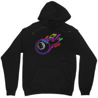 Colorful Neon Lights Eight Ball Billiards Pool Mm Unisex Hoodie | Artistshot