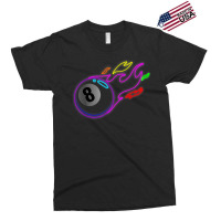 Colorful Neon Lights Eight Ball Billiards Pool Mm Exclusive T-shirt | Artistshot