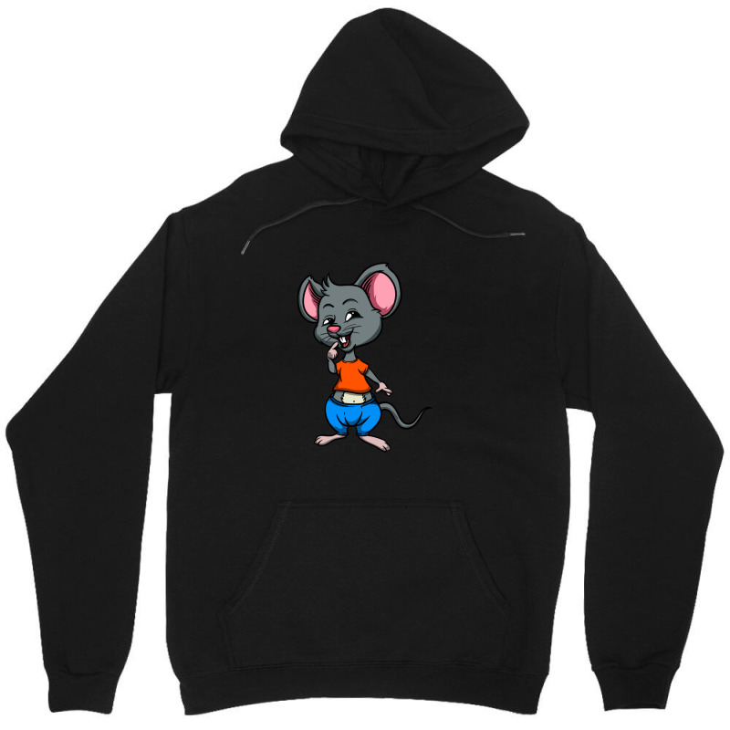 Cute Anthropomorphic Human-like Cartoon Character Mouse In Clothes Unisex Hoodie by RobrertDunn | Artistshot