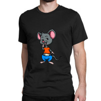 Cute Anthropomorphic Human-like Cartoon Character Mouse In Clothes Classic T-shirt | Artistshot