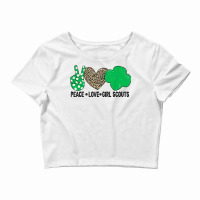 Peace Love Cookie Scout For Girls Bakery Cookie Season Crop Top | Artistshot