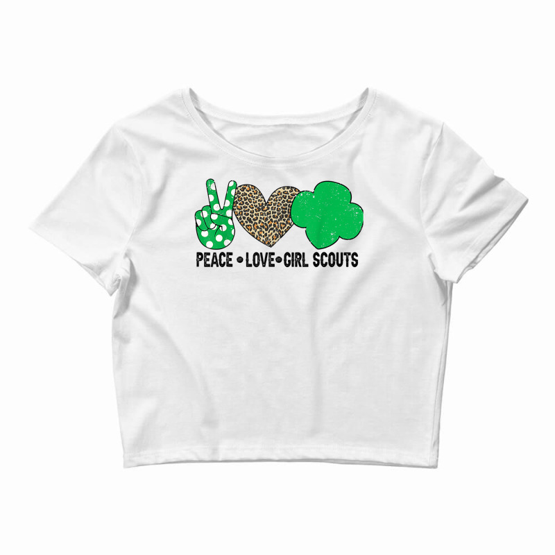 Peace Love Cookie Scout For Girls Bakery Cookie Season Crop Top by BrodyEdgmon | Artistshot