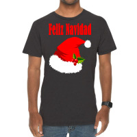 Feliz Navidad Christmas Santa Hat Merry Christmas Party Long Sleeve T Vintage T-shirt | Artistshot