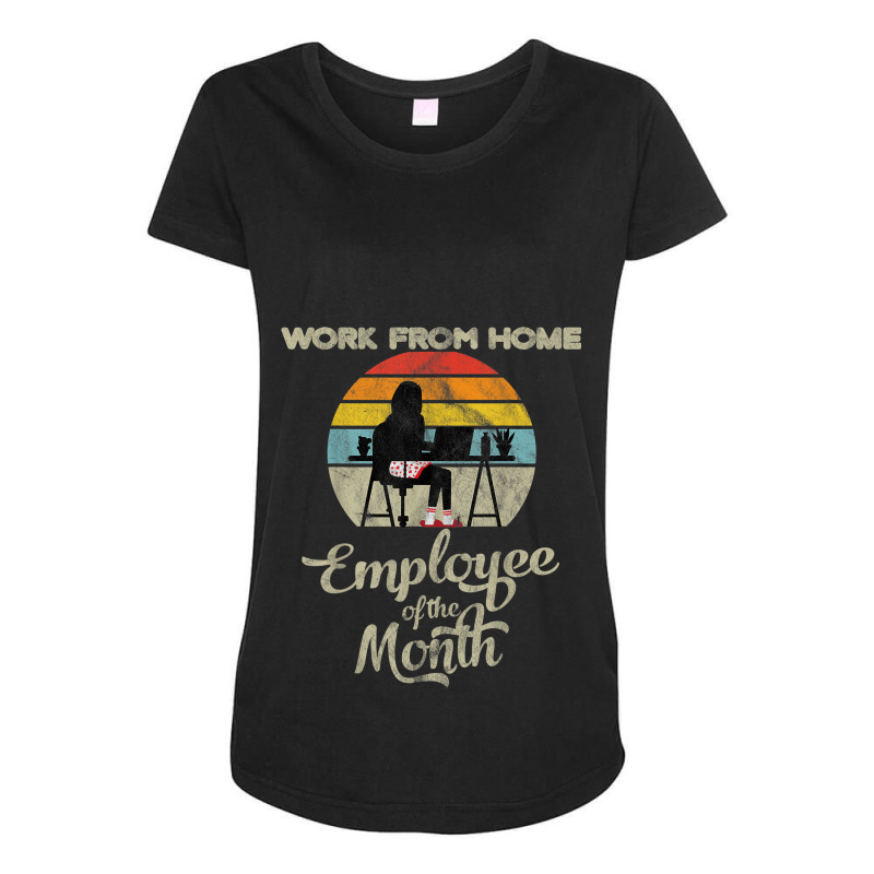 Work From Home Employee Of The Month Wfh Telecommuting Maternity Scoop Neck T-shirt by StarActon | Artistshot