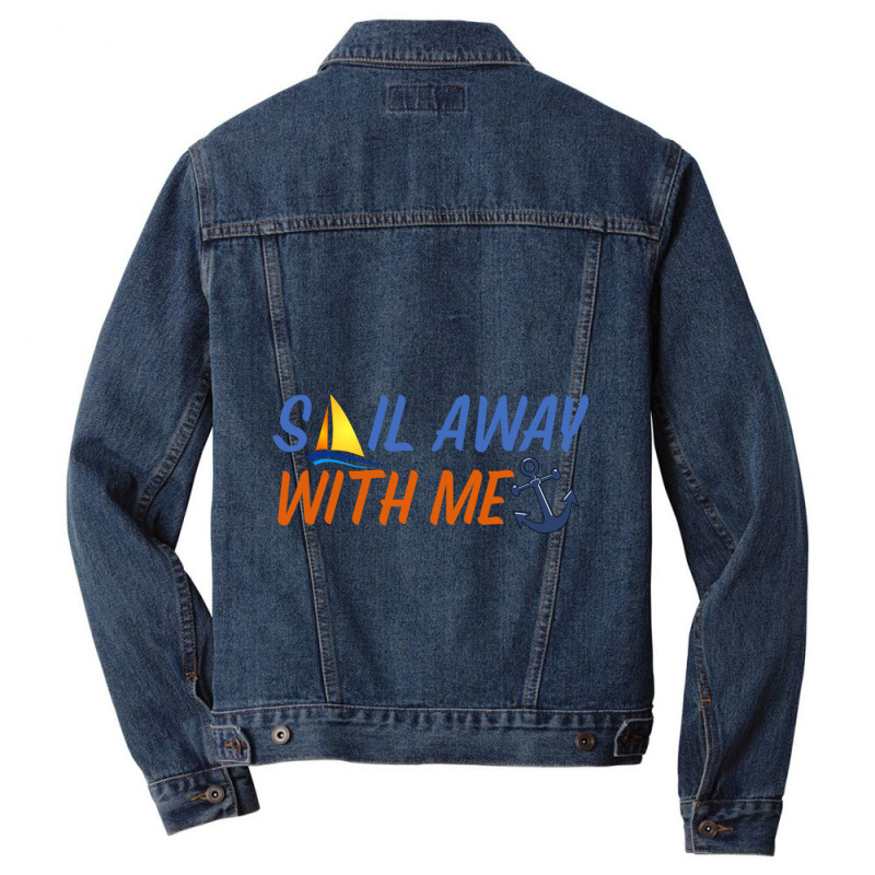 Sail Away With Me,cool Sea Men Denim Jacket | Artistshot