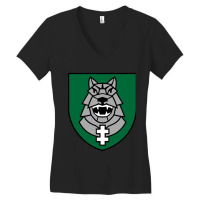 Mechanized Infantry Brigade Iron  Lithuanian Land Forces (llf)  Lithua Women's V-neck T-shirt | Artistshot