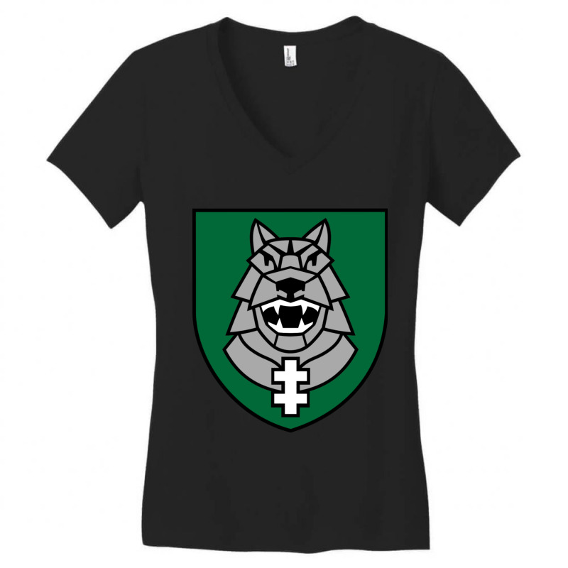 Mechanized Infantry Brigade Iron  Lithuanian Land Forces (llf)  Lithua Women's V-Neck T-Shirt by cm-arts | Artistshot