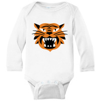 Face Tiger Long Sleeve Baby Bodysuit | Artistshot