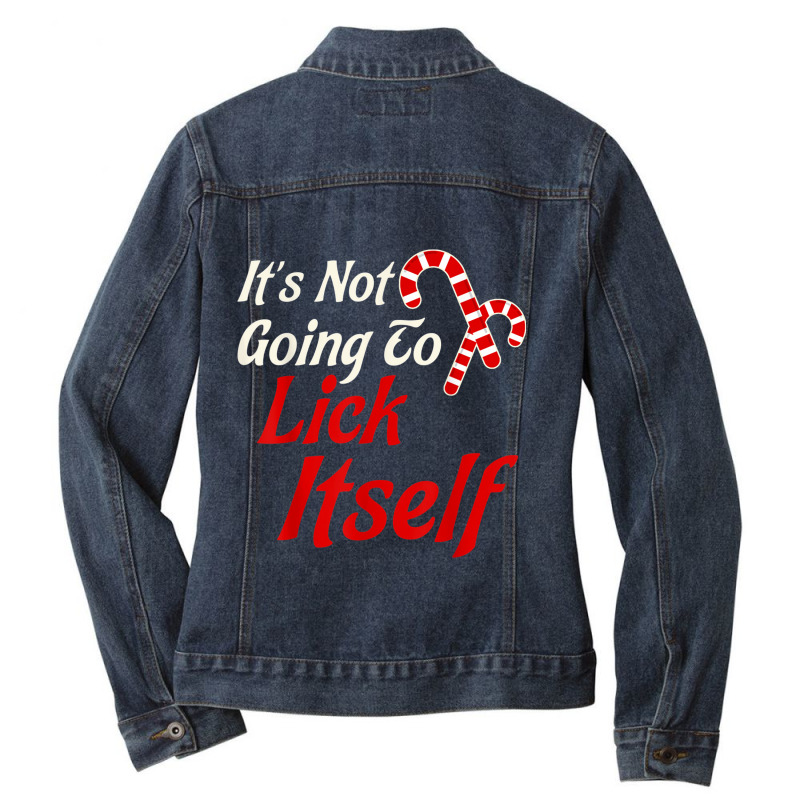 It's Not Going To Lick Itself Adult Funny Christmas Ladies Denim Jacket by AmberAThompson | Artistshot