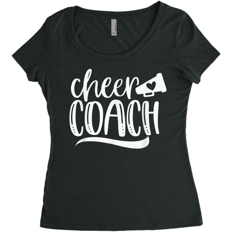 Womens Cheer Coach Shirt, Megaphone Distressed Design Women's Triblend Scoop T-shirt by DanielEricJagd | Artistshot