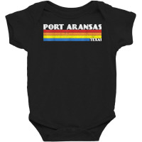 Retro 80s Texas Tx Souvenir Port Aransas T Shirt Baby Bodysuit | Artistshot