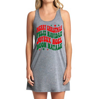 Merry Christmas, Feliz Navidad, Joyeux Noel, Buon Natale Pullover Hood Tank Dress | Artistshot