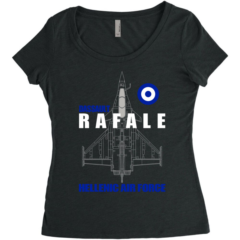 Dassault Rafale Hellenic Air Force Women's Triblend Scoop T-shirt by cm-arts | Artistshot