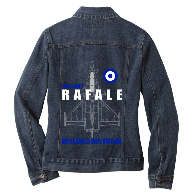 Dassault Rafale Hellenic Air Force Ladies Denim Jacket by cm-arts | Artistshot