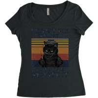 Black Cat Nurse I Cant Fix Stupid But I Can Sedate It Vintage Retro Women's Triblend Scoop T-shirt | Artistshot