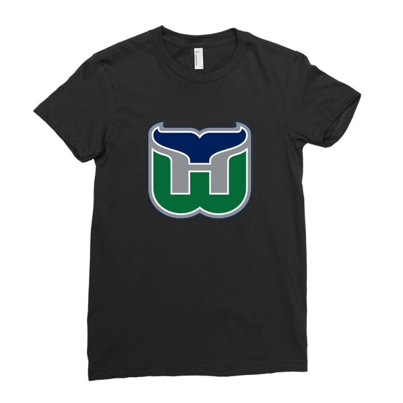 Vintage Hartford Hockey  Retro Whalers  1 Ladies Fitted T-Shirt by cm-arts | Artistshot