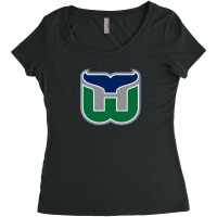 Vintage Hartford Hockey  Retro Whalers  1 Women's Triblend Scoop T-shirt | Artistshot