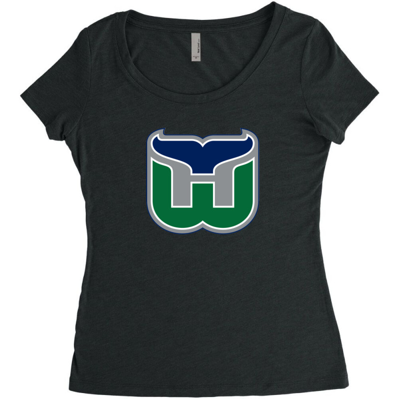 Vintage Hartford Hockey  Retro Whalers  1 Women's Triblend Scoop T-shirt by cm-arts | Artistshot