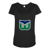 Vintage Hartford Hockey  Retro Whalers  1 Maternity Scoop Neck T-shirt | Artistshot