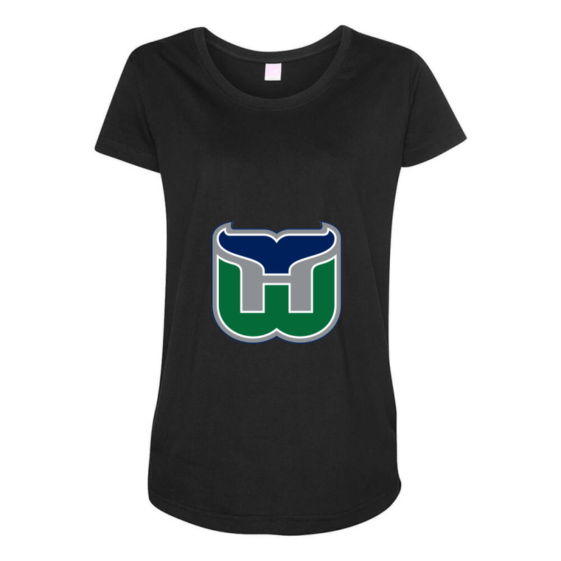 Vintage Hartford Hockey  Retro Whalers  1 Maternity Scoop Neck T-shirt by cm-arts | Artistshot