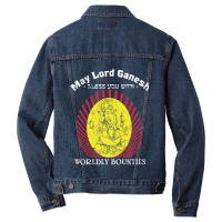 May Lord Ganesh Bless You With Worldly Bounties  Material Wealth Men Denim Jacket | Artistshot