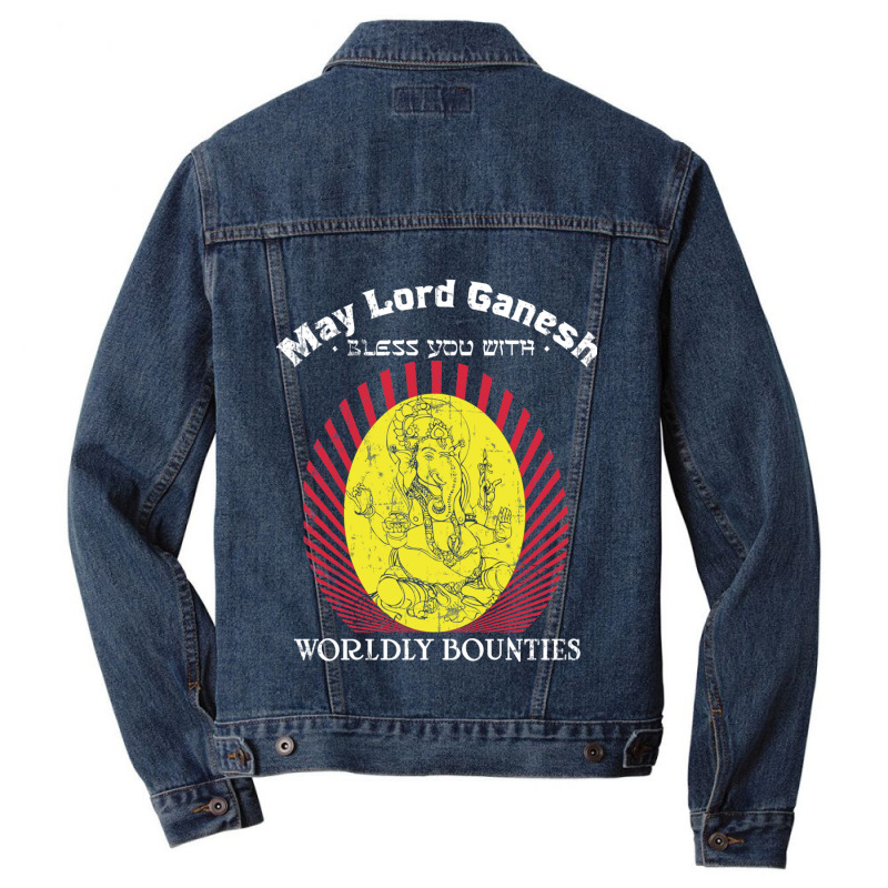 May Lord Ganesh Bless You With Worldly Bounties  Material Wealth Men Denim Jacket by cm-arts | Artistshot