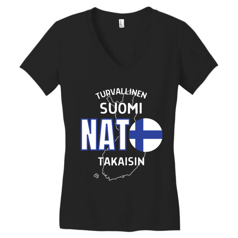 Nato Makes Finland Safe Again Women's V-Neck T-Shirt by cm-arts | Artistshot