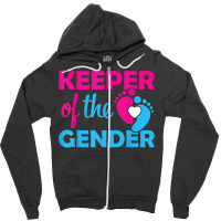 Keeper Of The Gender Gender Reveal Gender Keeper T Shir Zipper Hoodie | Artistshot