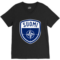 Nato Otan Suomi Finalnd Badge V-neck Tee | Artistshot