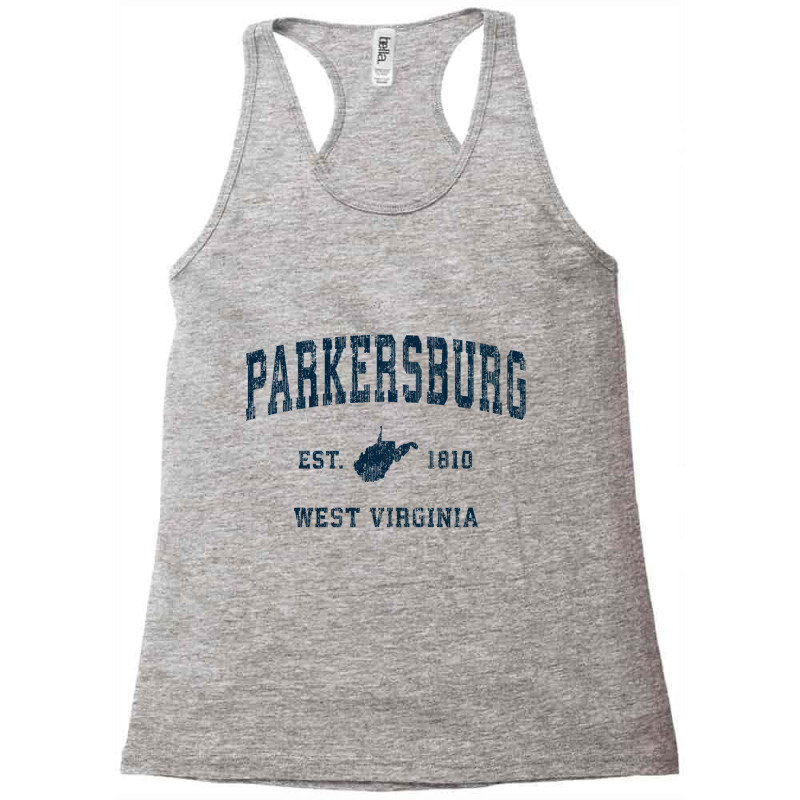 Parkersburg West Virginia Wv Vintage Sports Navy Print Sweatshirt Racerback Tank by cm-arts | Artistshot