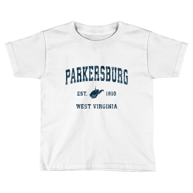 Parkersburg West Virginia Wv Vintage Sports Navy Print Sweatshirt Toddler T-shirt by cm-arts | Artistshot