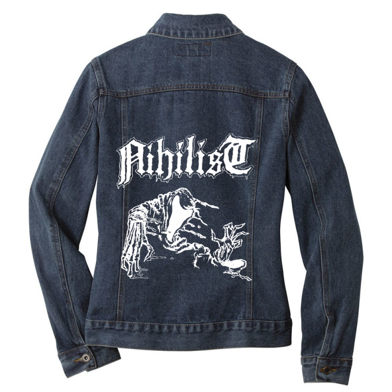 Nihilist Ladies Denim Jacket by cm-arts | Artistshot