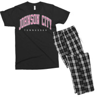 Johnson City Tennessee Tn Varsity Style Pink Text Premium T Shirt Men's T-shirt Pajama Set | Artistshot