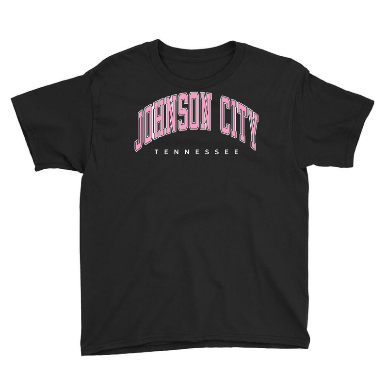 Johnson City Tennessee Tn Varsity Style Pink Text Premium T Shirt Youth Tee by cm-arts | Artistshot