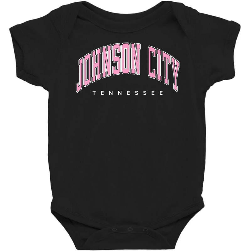 Johnson City Tennessee Tn Varsity Style Pink Text Premium T Shirt Baby Bodysuit by cm-arts | Artistshot