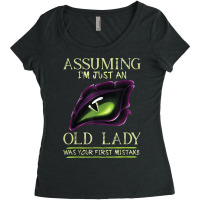 Assuming I'm Just An Old Lady Was Your First Mistake Dragon Women's Triblend Scoop T-shirt | Artistshot