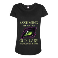 Assuming I'm Just An Old Lady Was Your First Mistake Dragon Maternity Scoop Neck T-shirt | Artistshot