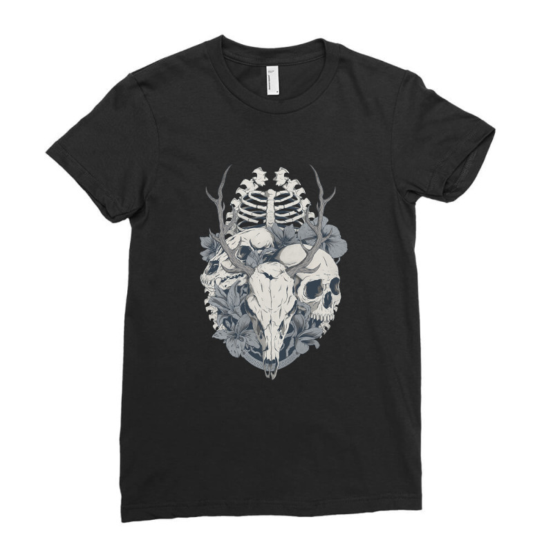 Pagan Skulls Ladies Fitted T-Shirt by fawazelmira | Artistshot