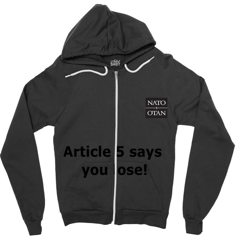 Nato Article 5 Zipper Hoodie by cm-arts | Artistshot