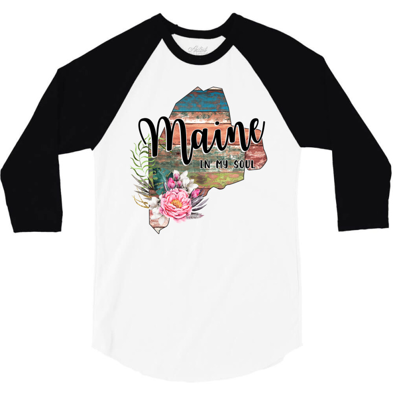 Maine In My Soul 3/4 Sleeve Shirt | Artistshot