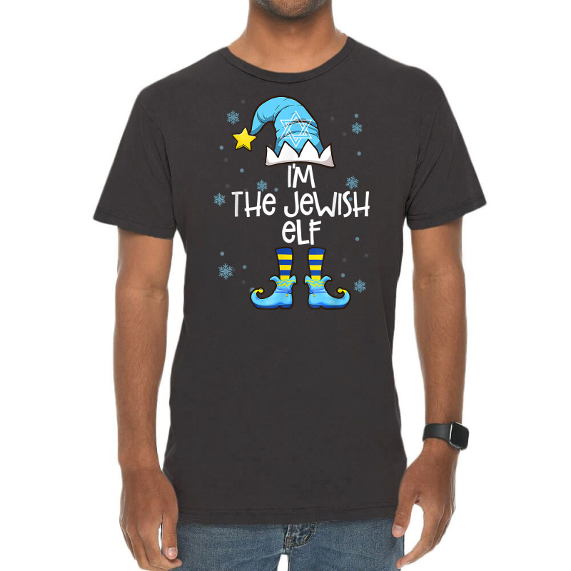 Happy Christmukkah Jewish I'm The Jewish Elf Christmas Xmas T Shirt Vintage T-shirt | Artistshot