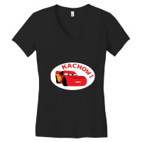 Kachow!  Lightning Mcqueen Meme Design Women's V-neck T-shirt | Artistshot