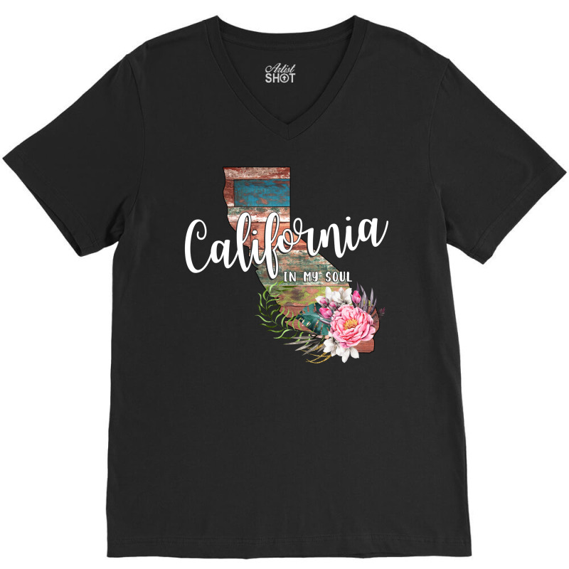 California In My Soul V-neck Tee | Artistshot