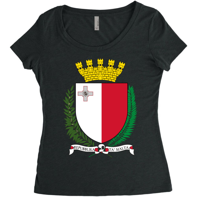 Coat Of Arms Of Malta Women's Triblend Scoop T-shirt by cm-arts | Artistshot